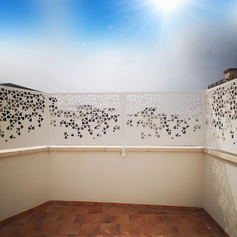 Ringhiera in acciaio design minimal